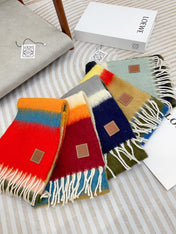 SCARF 185 CM IN COLORFUL GRADIENT WOOL AND MOHAIR 396251