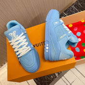 LV 26S LOW TOP SNEAKERS IN LIGHT BLUE EMBOSSED MONOGRAM CALFSKIN