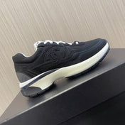 CHANEL 26S SNEAKER 35 MM IN BLACK MESH AND CALFSKIN LOW TOP