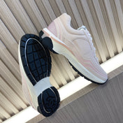 CHANEL 26S SNEAKER 35 MM IN LIGHT PINK MESH AND CALFSKIN LOW TOP