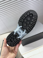 CHANEL 25S SNEAKERS 35MM IN WHITE CALFSKIN