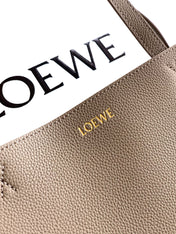 LOEWE 25S PUZZLE FOLD BAG 31 IN TAUPE NAPPA COWHIDE LEATHER