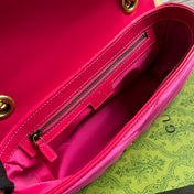 GG MARMONT MEDIUM 26 BAG IN BRIGHT PINK VELVET