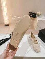 mary jane flat light pink corduroy