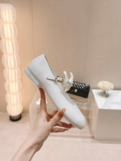 MARY JANE SHOES WHITE CALFSKIN
