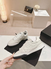 SNEAKERS IN GLOSSY WHITE LAMBSKIN
