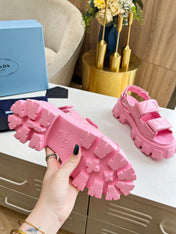 PRA MONOLITH NAPPA SANDALS BRIGHT PINK LAMBSKIN