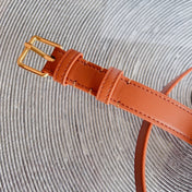 CL BELT BAG TRIOMPHE 25 MM BELT TRIOMPHE ORANGE CALFSKIN GOLD HARDWARE