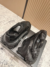 BALMAIN 26S SNEAKERS 60 MM IN BLACK CALFSKIN