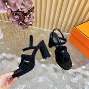 JAZZ 90 SANDAL IN BLACK SUEDE