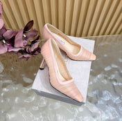 JIMMY CHOO 26S HIGH HEELS 85 MM IN LIGHT PINK MESH