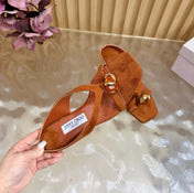 JIMMY CHOO 26S HIGH-HEEL SANDALS 35 MM IN BROWN SUEDE