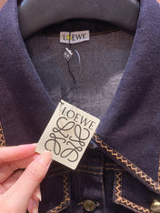LOEWE SLEEVELESS TOP & DENIM SHORTS SET STYLE 72