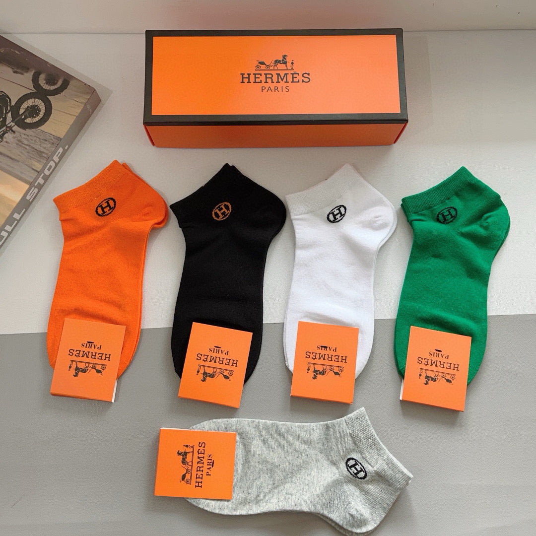 HERMES 26S ANKLE SOCKS 521486 (1 BOX)