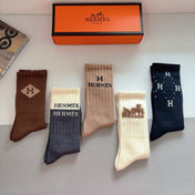 HERMES 26S CREW SOCKS 273855 (1 BOX)