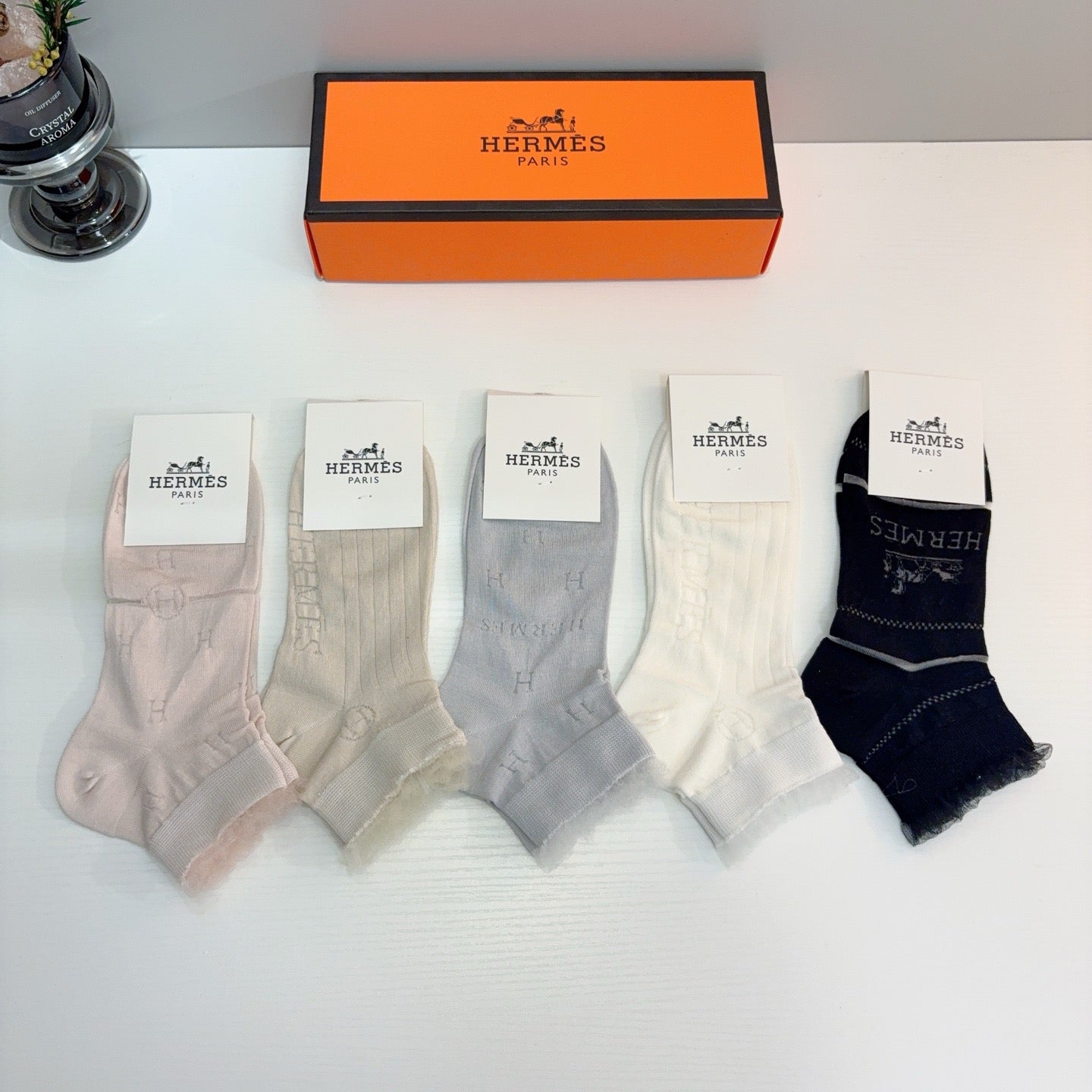 HERMES 26S ANKLE SOCKS 383888 (1 BOX)