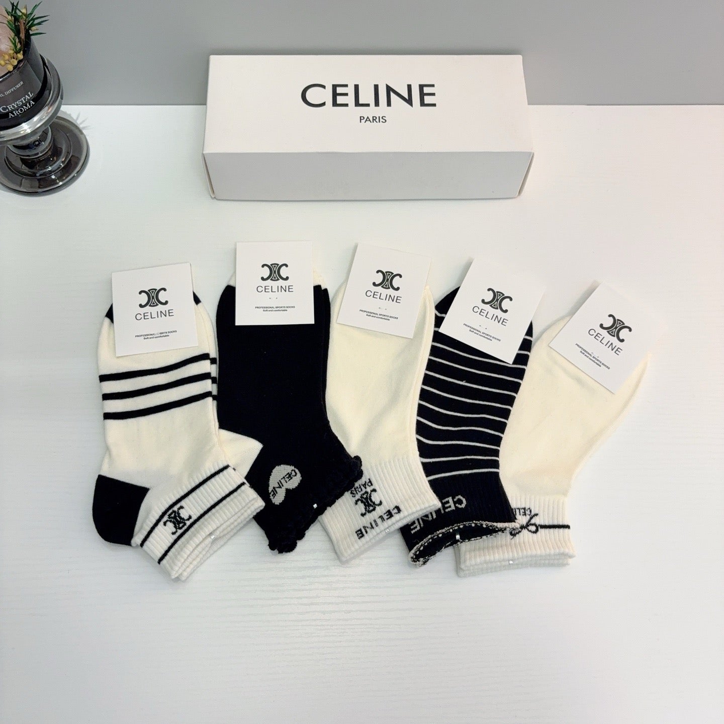 CELINE 26S ANKLE SOCKS 403595 (1 BOX)