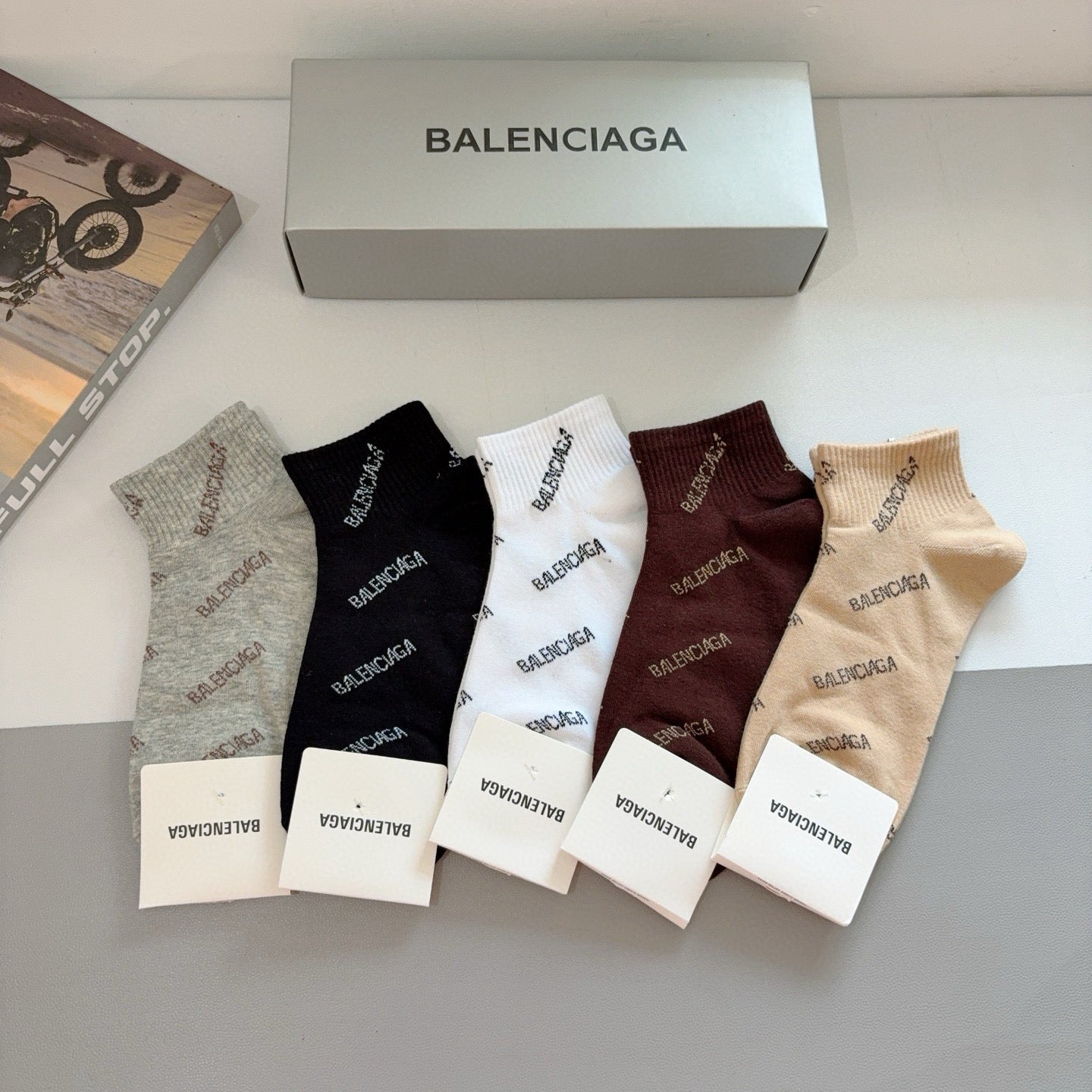 BALENCIAGA 26S ANKLE SOCKS 407118 (1 BOX)