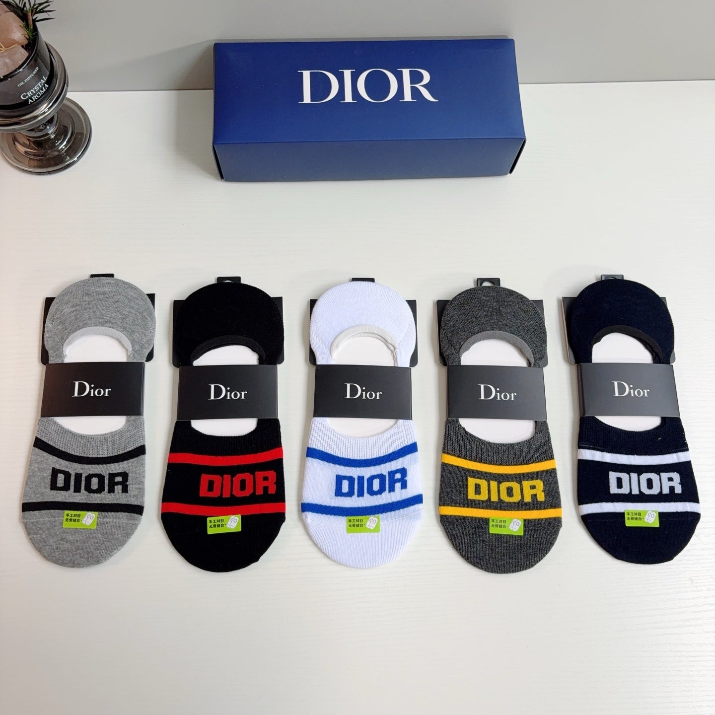 DIOR 26S NO-SHOW SOCKS 415774 (1 BOX)