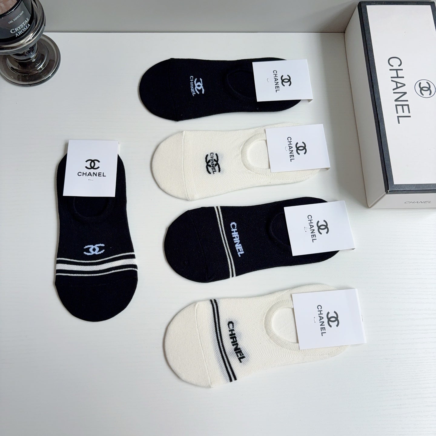 CHANEL 26S NO-SHOW SOCKS 412412 (1 BOX)
