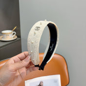 CHANEL 26S HEADBAND IN CREAM WHITE LACE FABRIC 505287