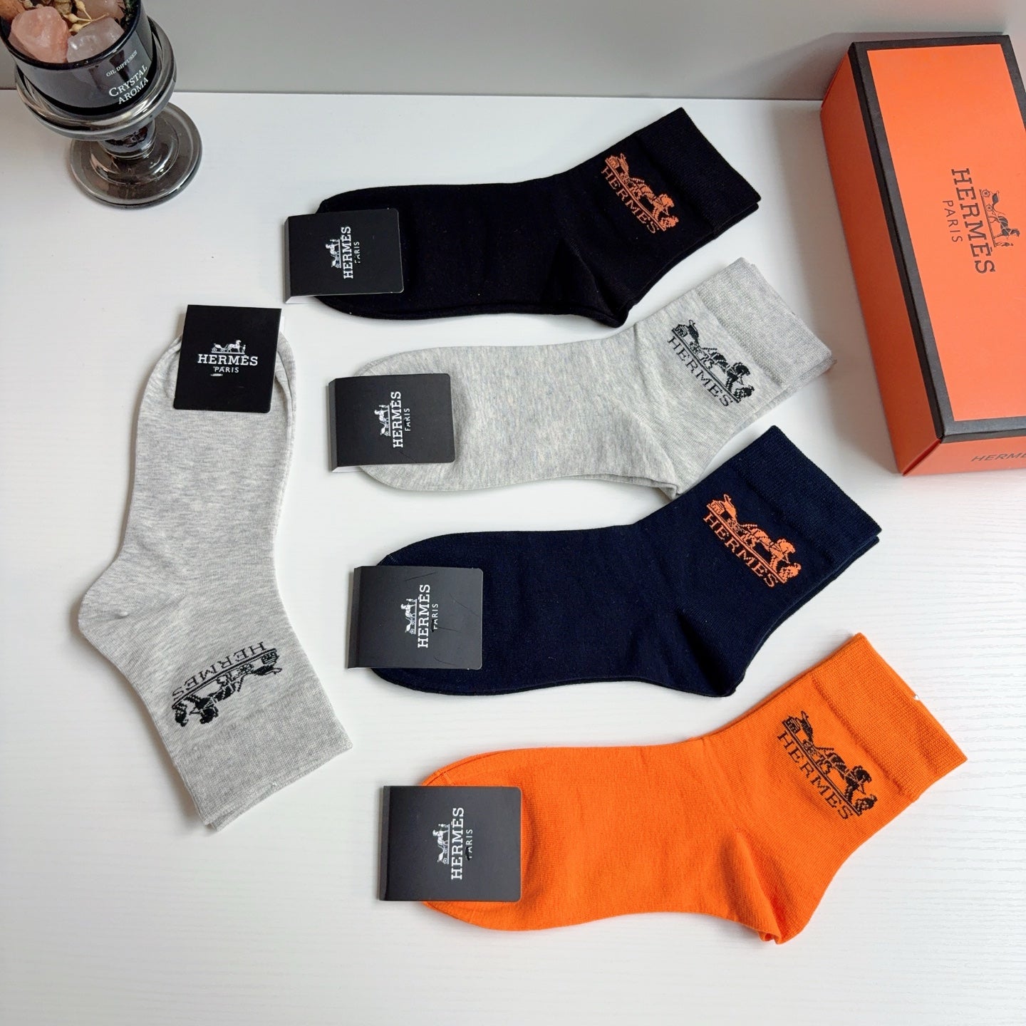 HERMES 26S ANKLE SOCKS 407146 (1 BOX)