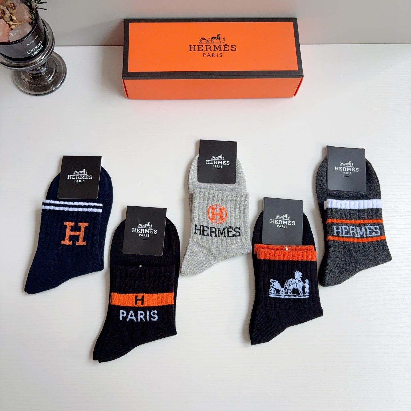 HERMES 26S ANKLE SOCKS 408711 (1 BOX)