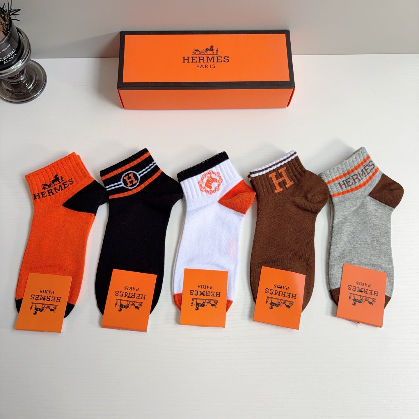 HERMES 26S ANKLE SOCKS 410377 (1 BOX)