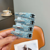 CHANEL 26S HAIR CLIP IN LIGHT BLUE DENIM 505293