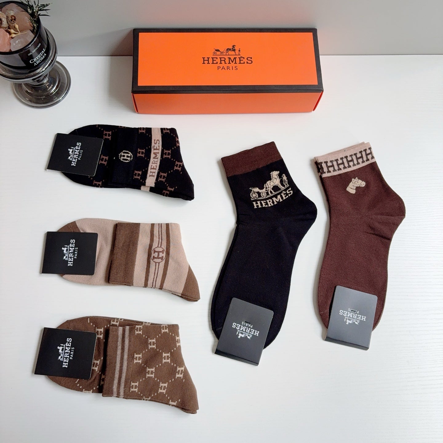 HERMES 26S ANKLE SOCKS 398727 (1 BOX)