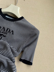 PRADA 26S SHORT-SLEEVE KNIT TOP 1003