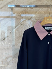 MIUMIU 26S LONG SLEEVE POLO SHIRT 876