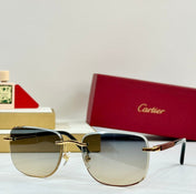 PREMIÈRE SQUARE FRAME SUNGLASSES 530304 IN METAL AND WOODEN