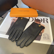 LV GLOVES IN BLACK LAMBSKIN 466819