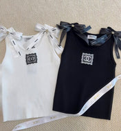 TANK TOP 615182 IN WHITE COTTON RIBBED KNIT