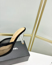 HIGH HEEL PEEP TOE IN BLACK BREATHABLE MESH