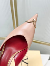 VALENTINO 26S SLINGBACK PUMPS 45 MM IN NUDE CALFSKIN