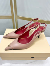 VALENTINO 26S SLINGBACK PUMPS 45 MM IN NUDE CALFSKIN