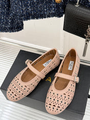 MARY JANE IN PEACH PINK CALFSKIN
