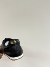 PLUME NAPPA SNEAKERS IN BLACK LAMBSKIN