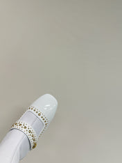 BELLE-D HEELED BOOT WHITE PATENT CALFSKIN