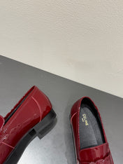TRIOMPHE LOAFERS IN MAROON RED PATENT CALFSKIN