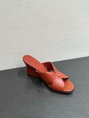 LP HIGH HEELS 25S IN RUST ORANGE LAMBSKIN