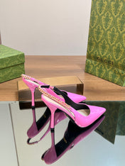 GG SIGNORIA SLINGBACK PUMP BRIGHT PINK LAMBSKIN