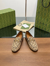 GG JORDAAN LOAFER LIGHT BROWN WOVEN FABRIC