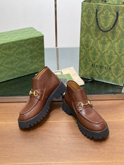 HORSEBIT ANKLE BOOTS 4.5CM IN RUSSET BROWN CALFSKIN