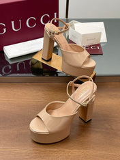 HIGH HEEL SANDALS 13 CM IN BEIGE LAMBSKIN