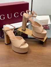 HIGH HEEL SANDALS 13 CM IN BEIGE LAMBSKIN