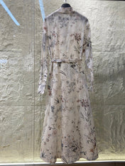 BUTTON DOWN V NECK DRESS 25S IN COTTON 266182