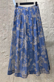LONG SKIRT WITH COCONUT FOREST PRINT 25S IN COTTON 266160
